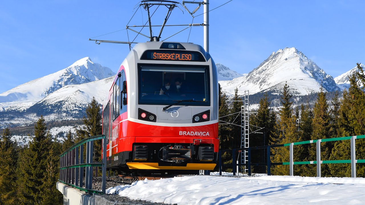 JAZDA ZUBAČKOU TATRANSKÁ ŠTRBA - ŠTRBSKÉ PLESO V ZIME | VYSOKÉ TATRY | COG RAILWAY POV CAB VIEW | 4K