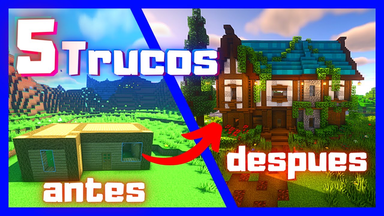 🔨 los 5 Trucos que NECESITAS saber🛑 para Construir MEJOR en MINECRAFT 2022