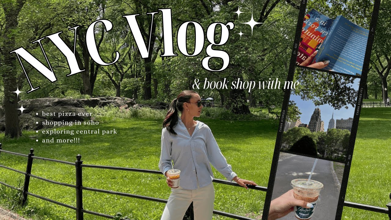 book shop with me in NEW YORK CITY ; a vlog 🍎🚕📚