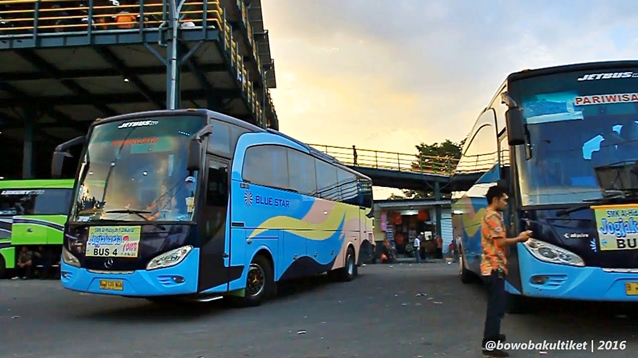 SEBELAS BUS Blue Star Bermanuver di Parkiran | plus TELOLET
