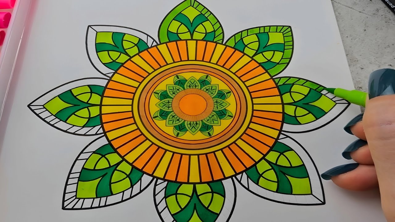 Satisfying Mandala Session ✨ NEW Relaxing Design | 1 HOUR ASMR Art Therapy