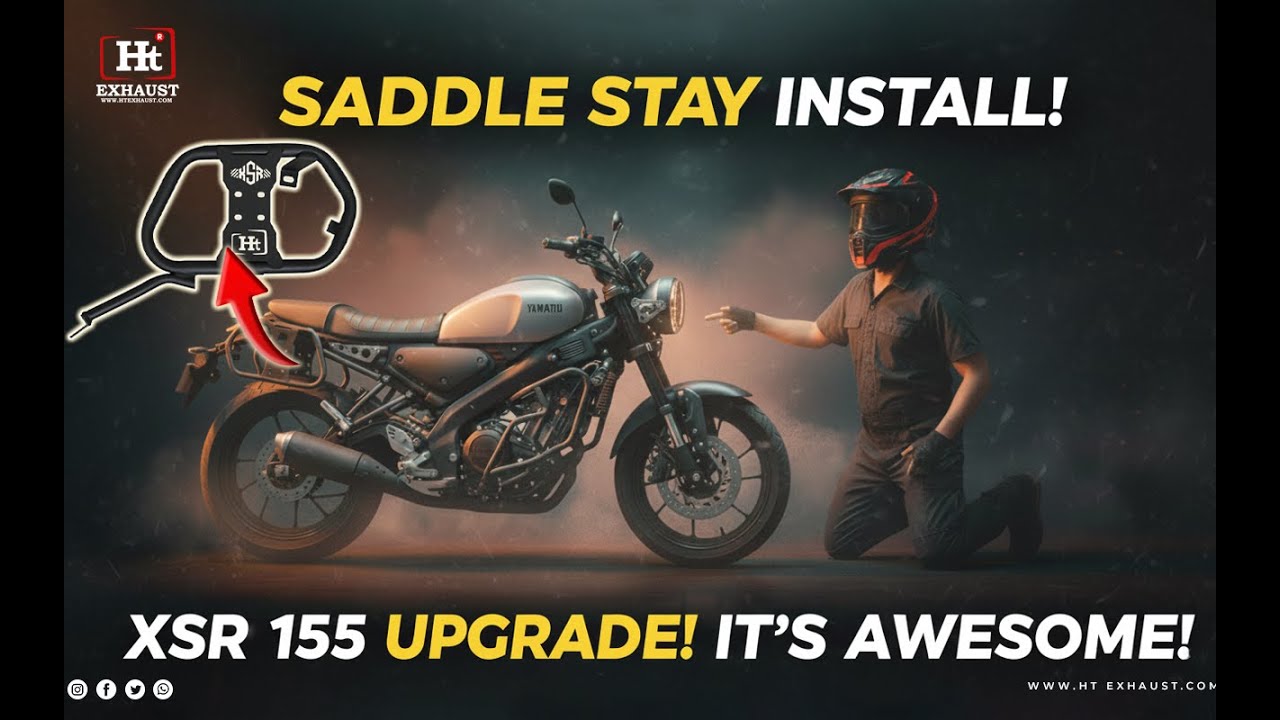 YAMAHA XSR 155 SADDLE STAY INSTALLATION VIDEO HTEXHAUST