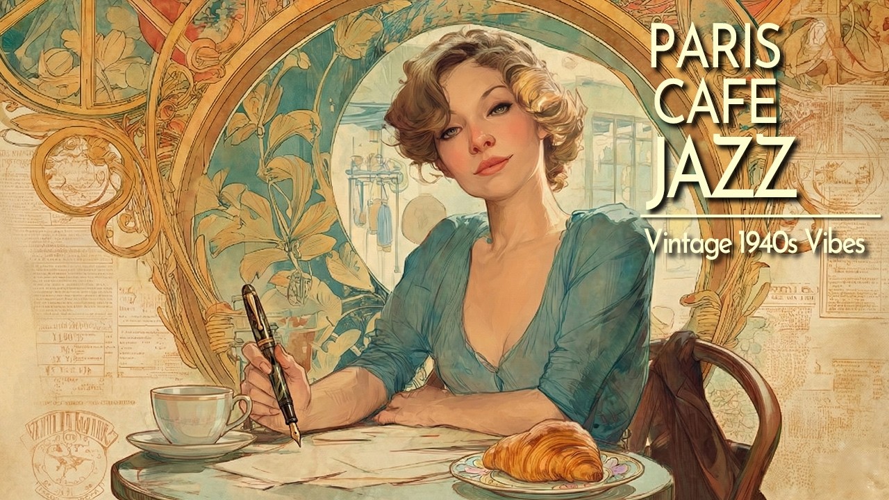 Elegant Morning in Paris ☕ Vintage French Cafe Jazz for Journaling & Relaxing