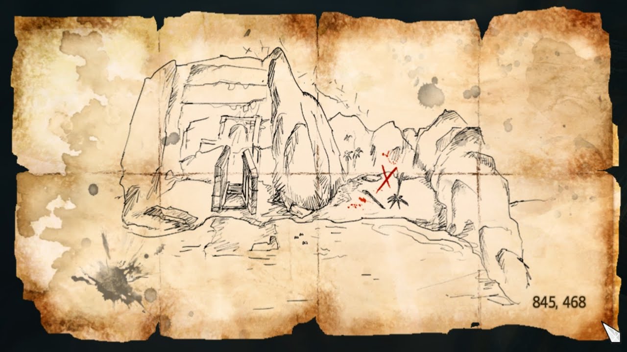 Assassins Creed IV Black Flag | treasure map 845, 468