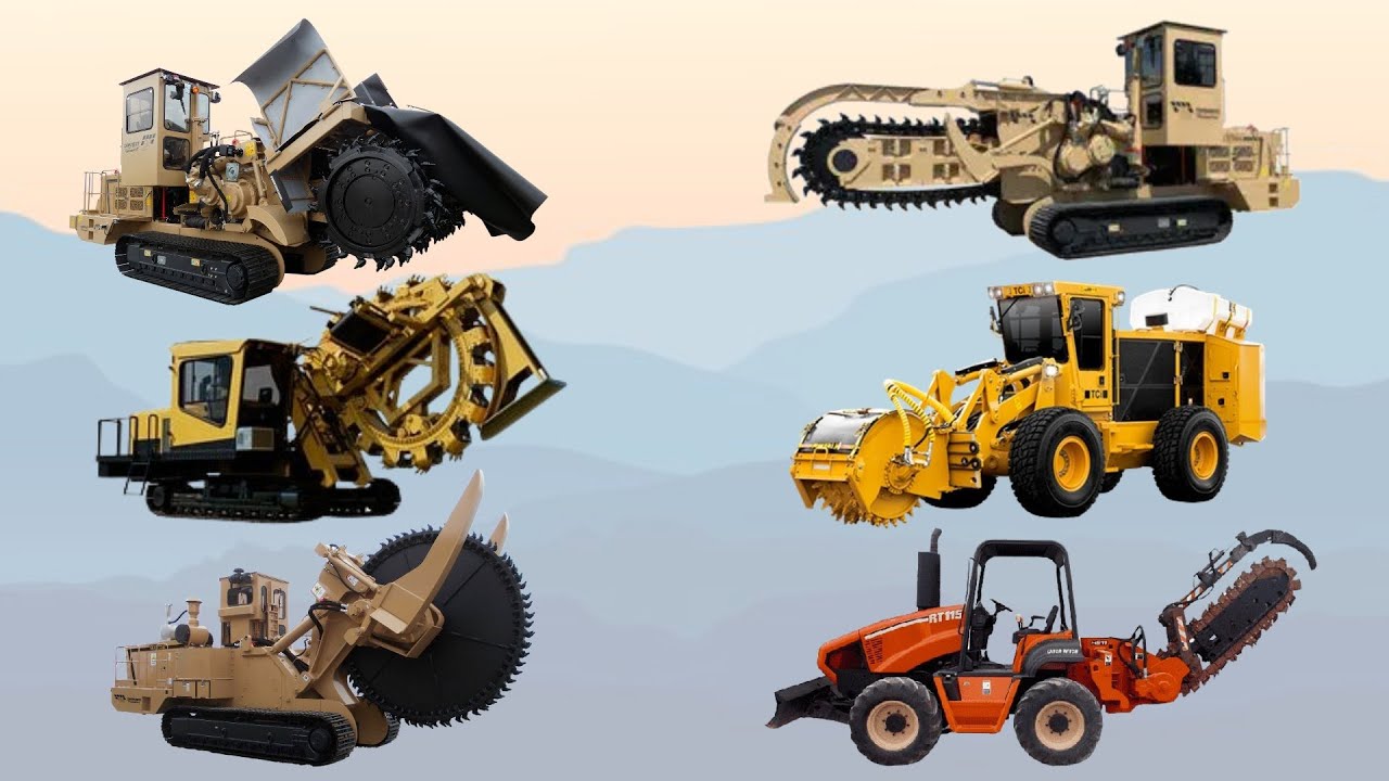 Macam macam jenis trencher:pipeline trencher rocksaw trencher street trencher traktor trencher