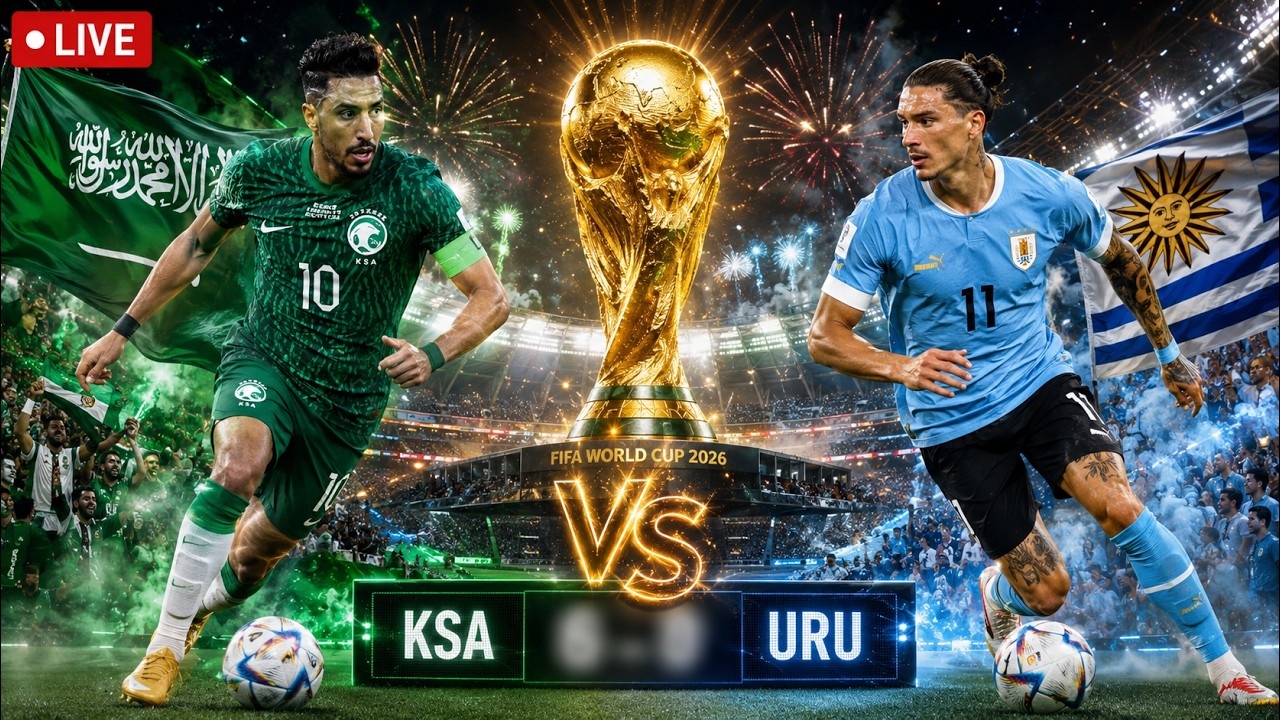 Saudi Arabia vs Uruguay LIVE | FIFA World Cup 2026 | Darwin N&uacute;&ntilde;ez vs Salem Al-Dawsari