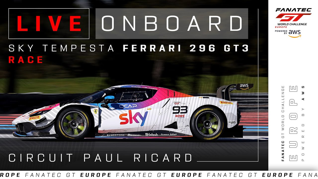 LIVE ONBOARD | Race | Sky Tempesta Ferrari 296 GT3 | Paul Ricard | Fanatec GT Europe