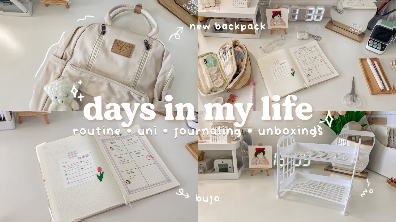 days in my life 🌷routine, university, journaling, unboxing cute things 🧸