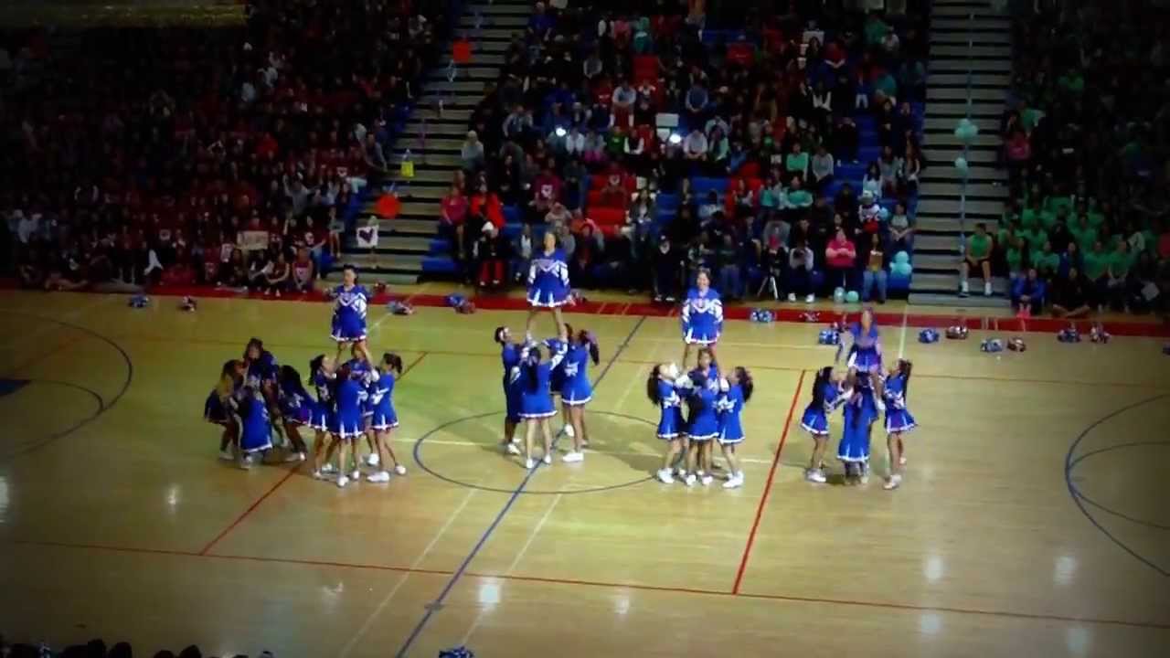 Independence High School Cheerleaders homecoming rally Nov 2013