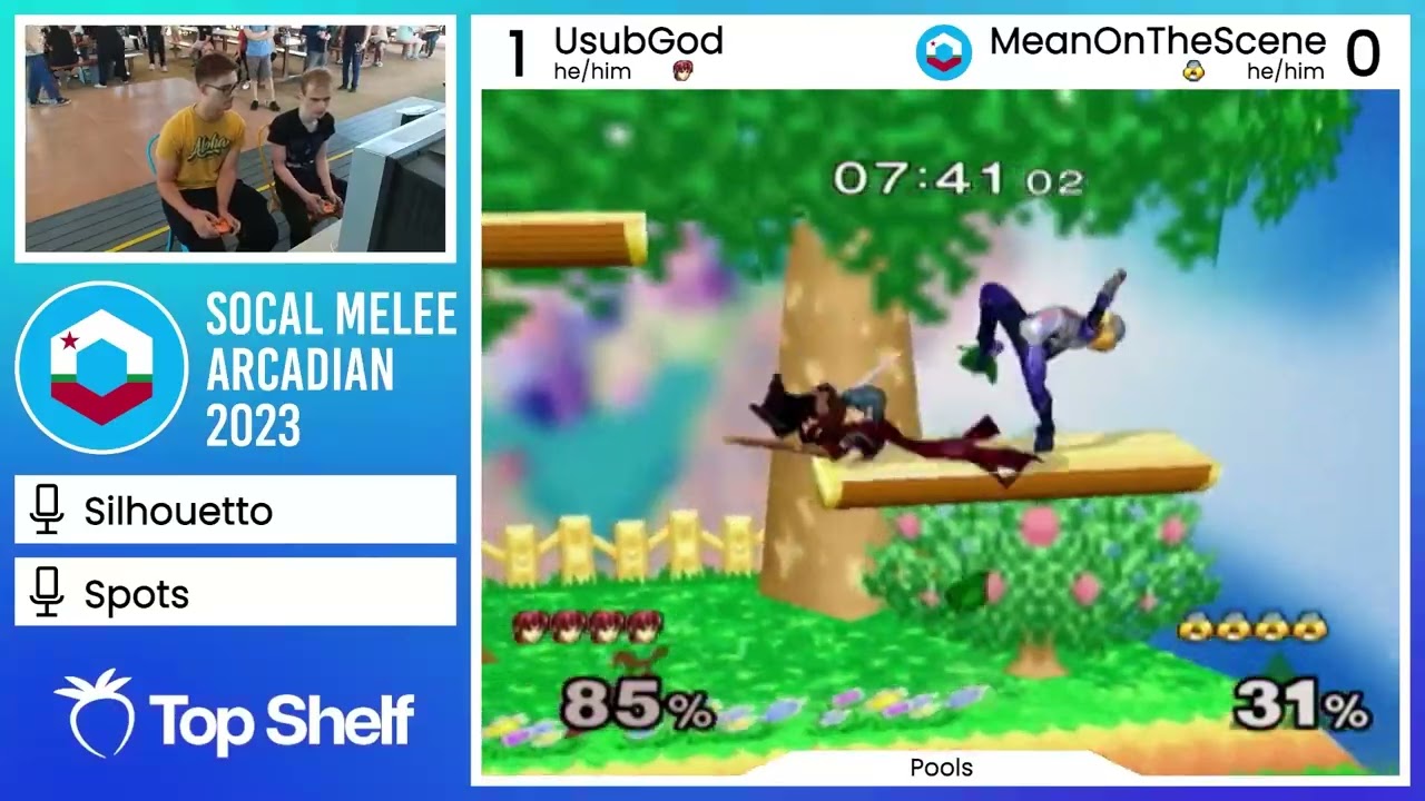 SoCal Melee Arcadian 2023 - Usubgod (Marth) vs. MeanOnTheScene (Sheik) - Winners' Pools