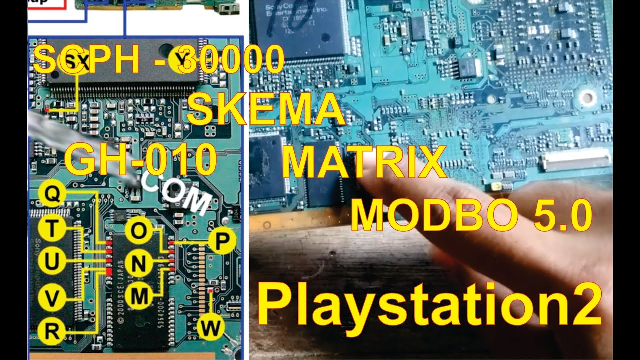 SKEMA PASANG MATRIX Playstation 2 SERI scph 30000
