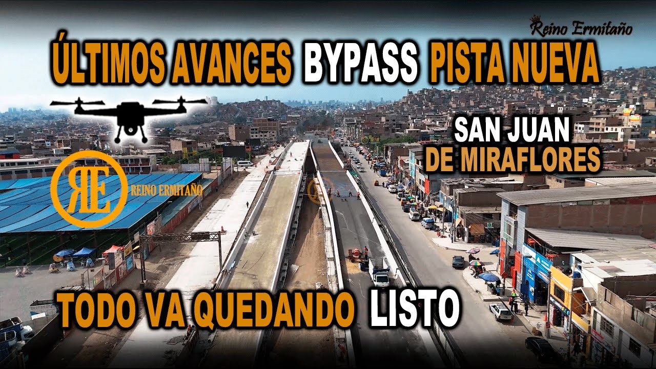 HOY ÚLTIMOS AVANCES - VÍA RÁPIDA PISTA NUEVA / 1era VÍA Asfaltado Completo 90% San Juan D Miraflores