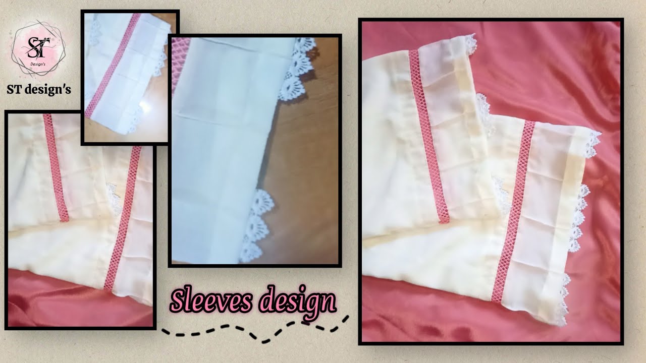 Sleeves design with lace/beautiful sleeves design/sleeves stitching/#sleevedesign #viralvideo 