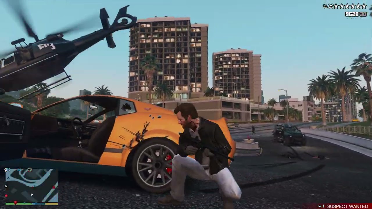 GTA 5 - Fight With Madrazo Cartel Vol.4 + Six Star Escape (RDE 3.1.1)