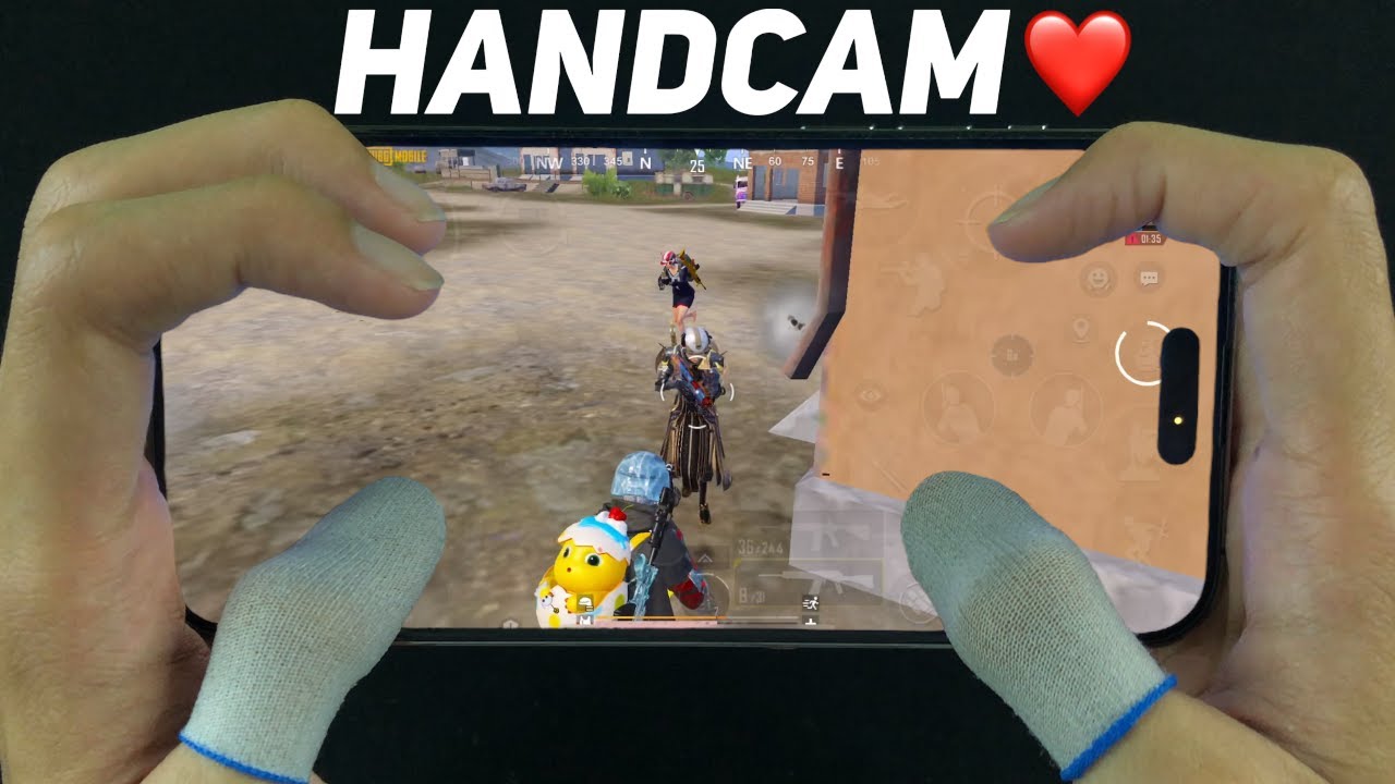 Best HANDCAM iPhone 14 Pro Max 🔥 | 5 Fingers & Gyroscope | PUBG Mobile!