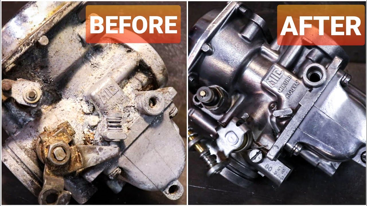 TCbros XS650 carburetor rebuild Kit (full carb cleaning inside and out of NASTY CV bs34 carburator!)