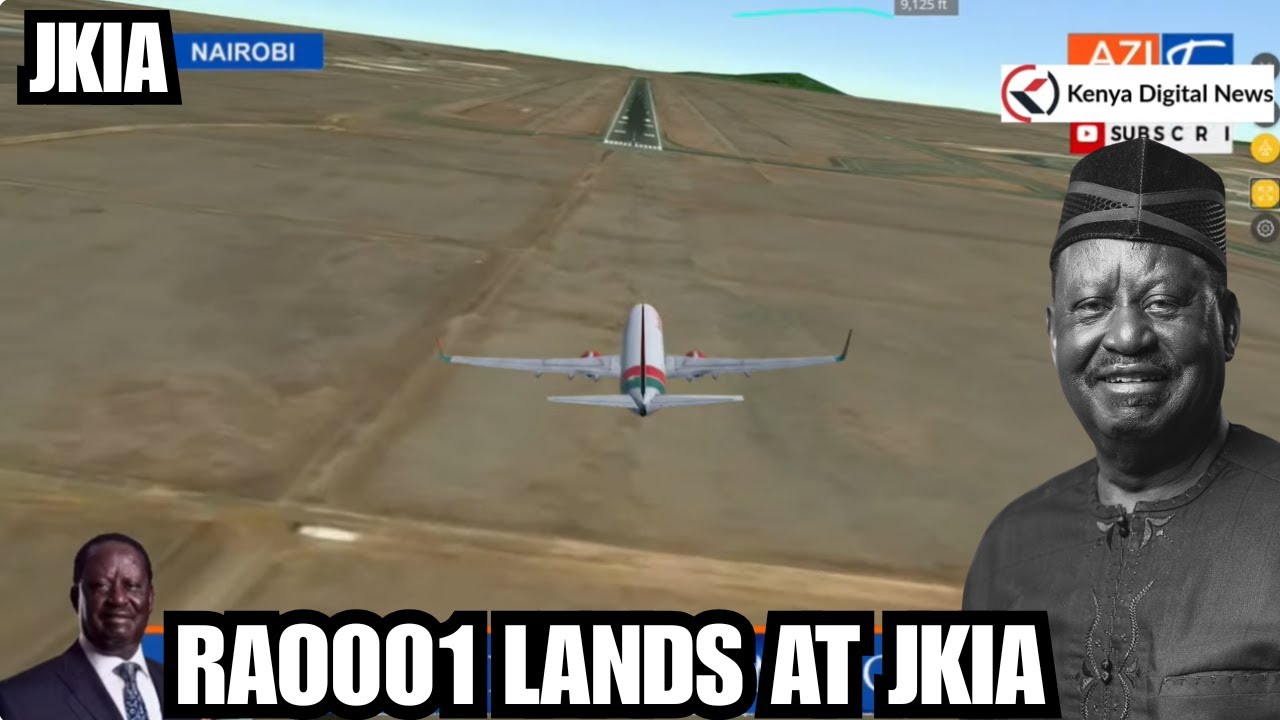 Plane carrying Raila Odinga's body FINALLY lands at JKIA, Nairobi