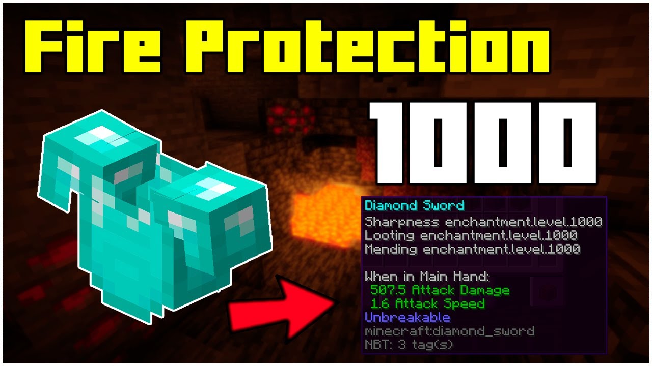 How To Get Diamond Chestplate with Fire Protection 1000 in Minecraft 1.17.1 (2024)