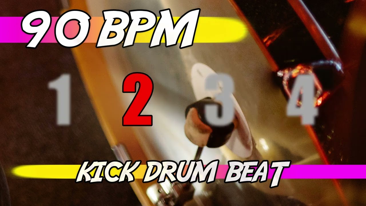 ✅ 90 BPM Kick Drum Beat 🥁 10 minutes backing track