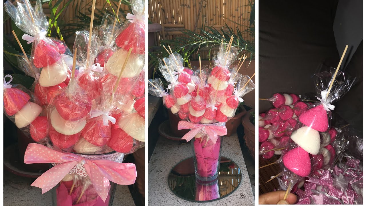 Décoration de tiges de marchmellow(buffet de naissance,anniversaire)🍡عصايا المرشميلو لحفلات الأطفال
