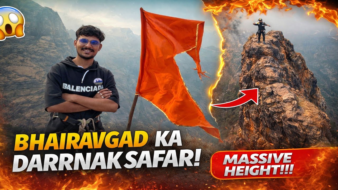Bhairavgad Ka Darrnak Safar 😨 | One Mistake = Game Over | Full Trek Guide🙏🏻 #travelwithpp #nature 