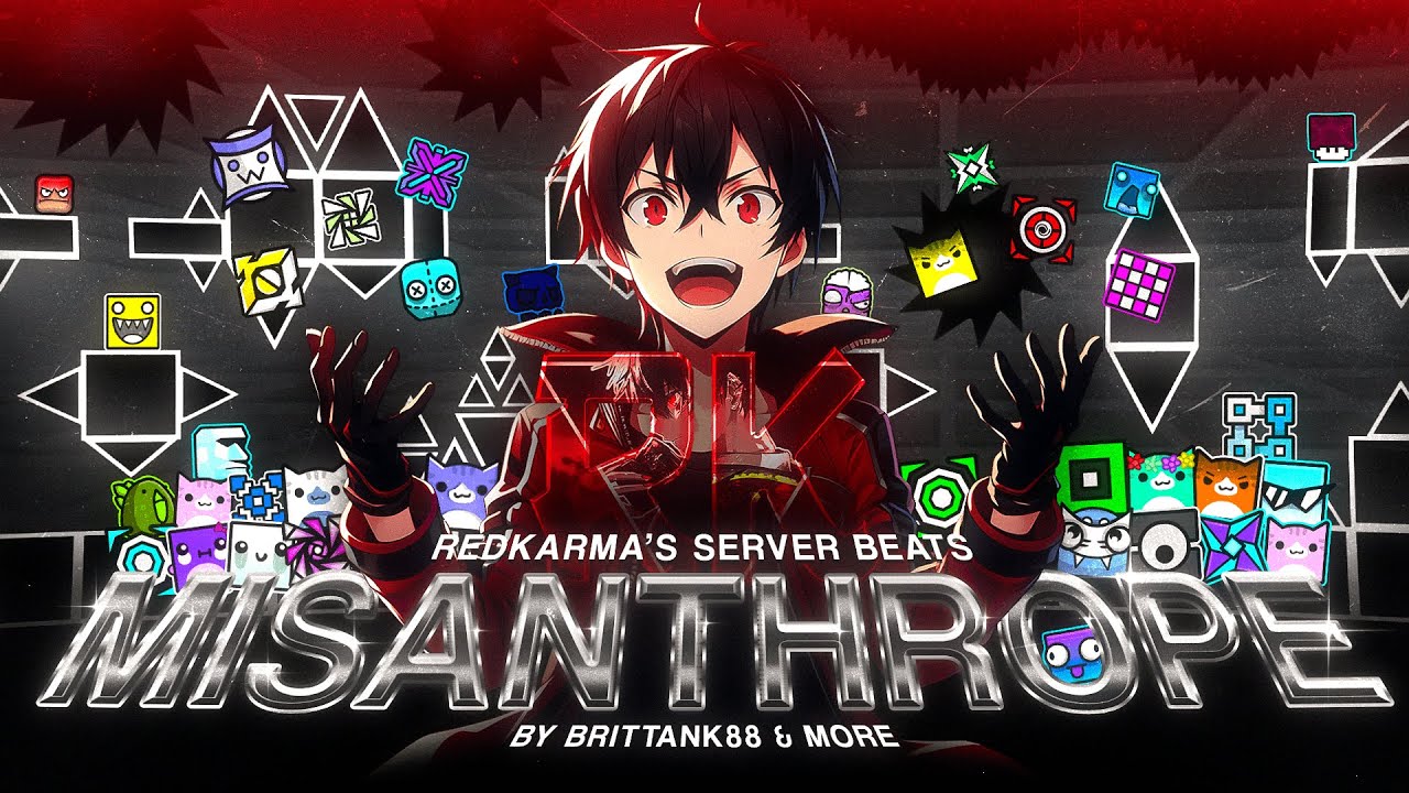 RedKarma's Server Beats MISANTHROPE by Brittank88 & more - ft. Streamers | Geometry Dash