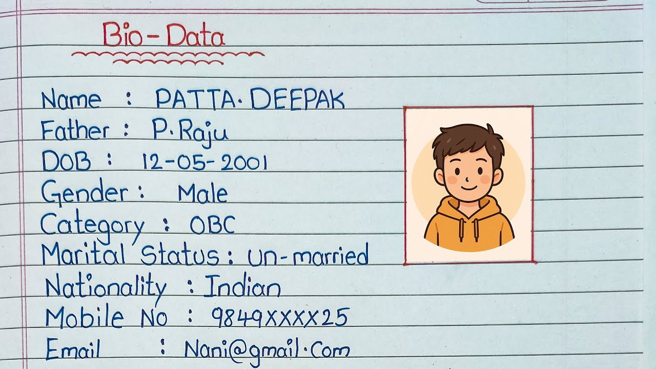 Learn How to Write Bio Data in English | Step-by-Step
