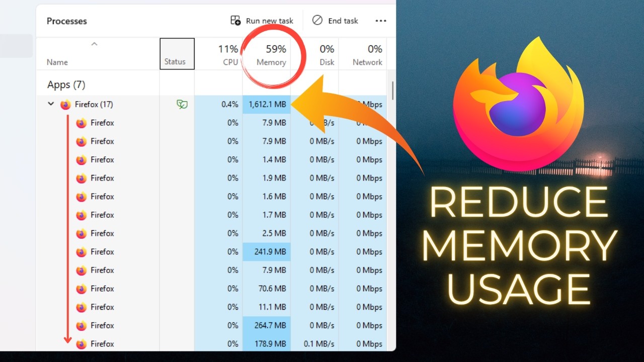 Как исправить проблему с высоким потреблением памяти Firefox в Windows 11/10 (руководство 2026 года)