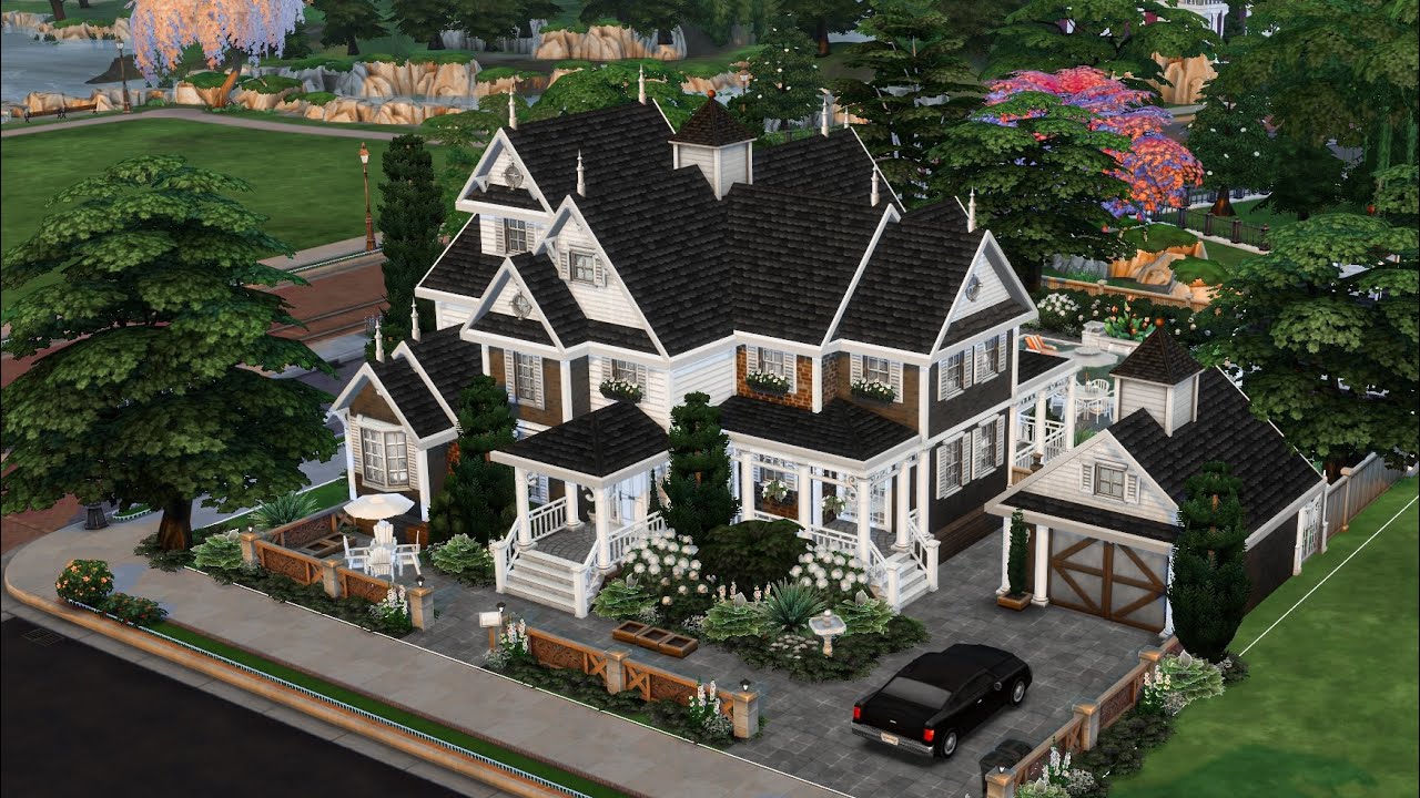 Huge Family Home // The Sims 4: Speed Build (With CC)