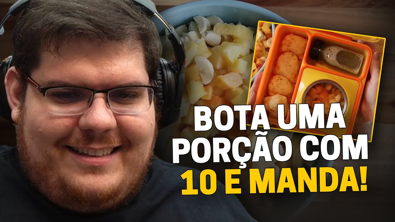 CASIMIRO REAGE: THALITA MONTA LANCHEIRA COM PÃO DE QUEIJO E SALADA DE FRUTA | Cortes do Casimito