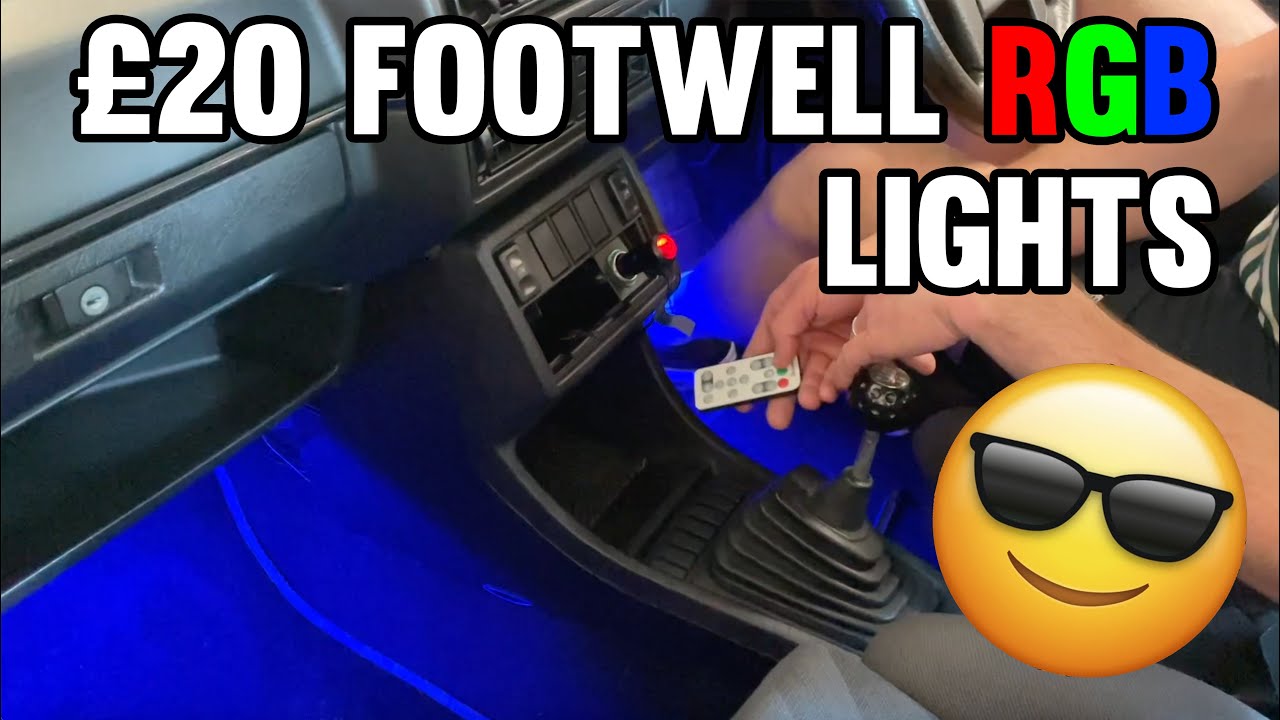 CHEAP + EASY SMART FOOTWELL LIGHTING! (Govee RGB Car Interior Lights)