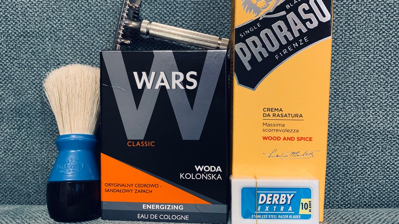 БРИТЬЁ! Proraso wood and spice крем для бритья Fatip piccolo Derby extra Omega помазок Wars одеколон