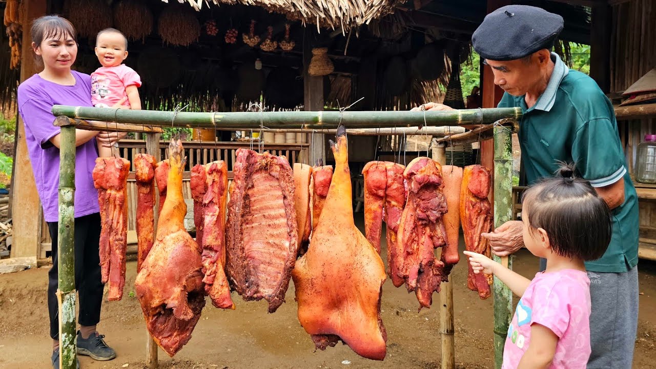 120 Days: Harvesting Agricultural Products - Making smoked pork - Food processing | Ly Phuc Binh
