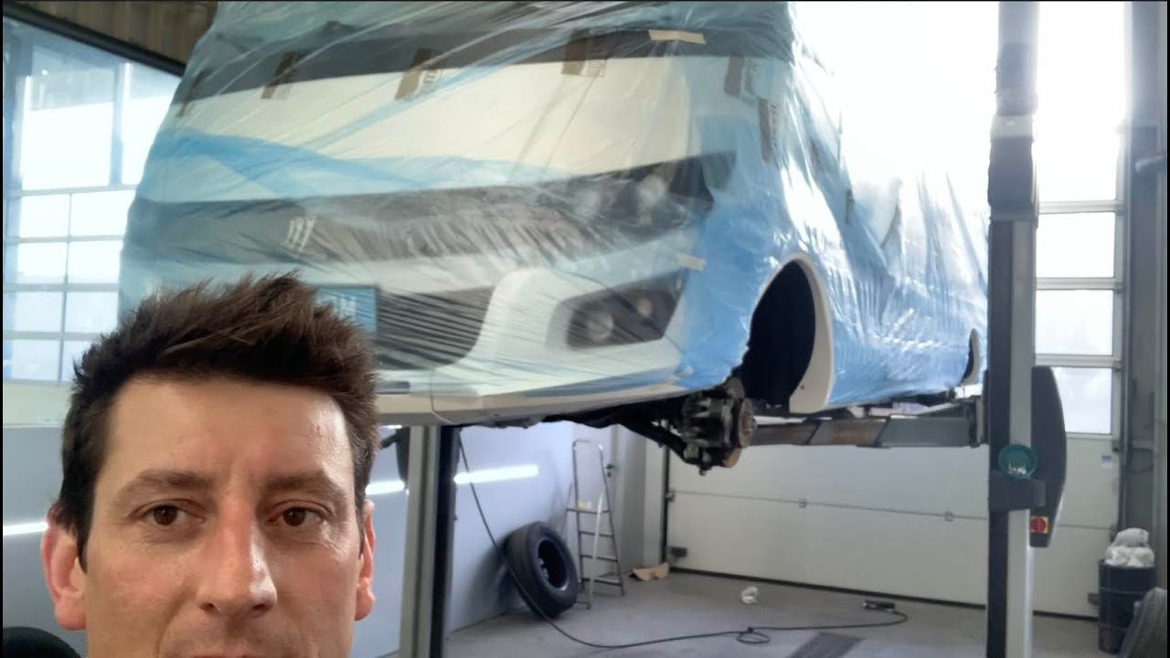 Unterbodenschutz an einem 7,30m Wohnmobil