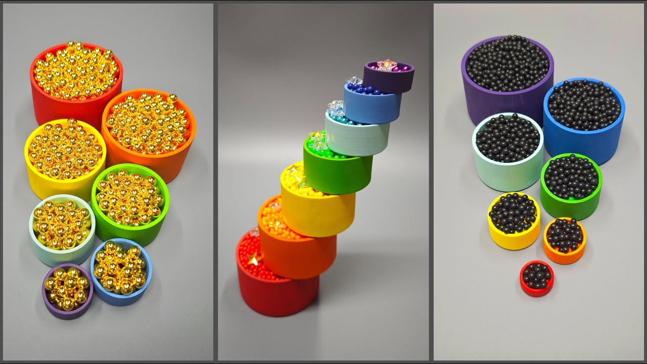 Mesmerizing Bead Fountain ✨ Marble Music Magic 🎶Colorful Ball Harmony 🌈 Reverse Bead Magic