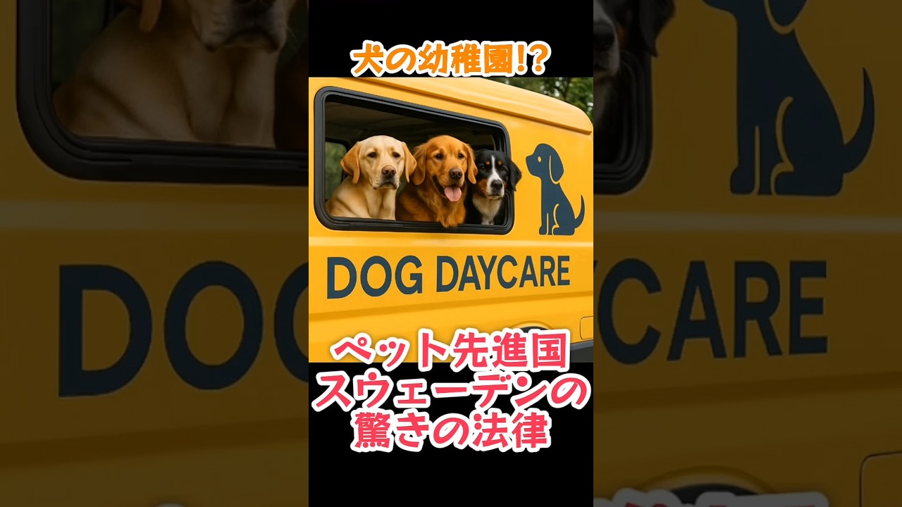 犬の幼稚園!?ペット先進国のスウェーデンの驚きの法律 #犬の雑学 #shorts #犬 #動物愛護 #スウェーデン #雑学ショート