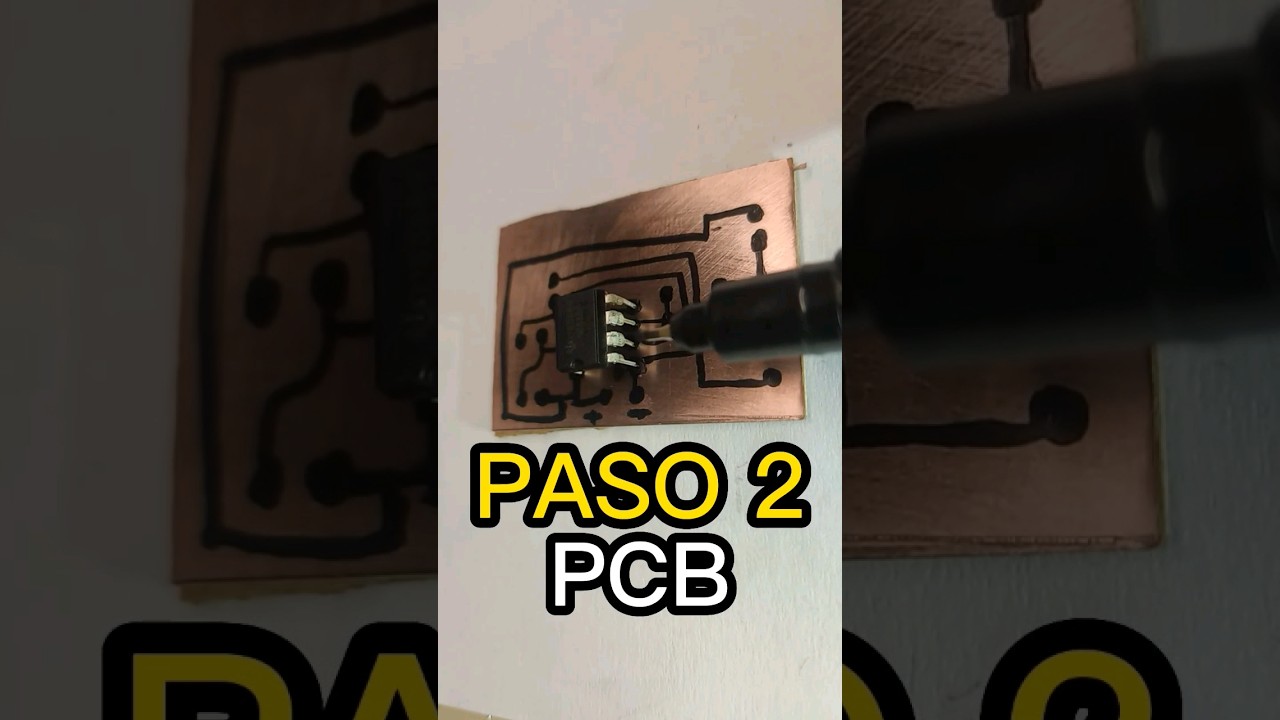 Como hacer PCB principiante PASO 2 #proyectos #electronicos #shorts