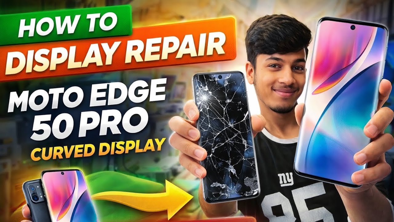Moto Edge 50 Pro Curved Display Repair | Broken to New 😱Moto Edge 50 Pro Curved Display Kaise Repair
