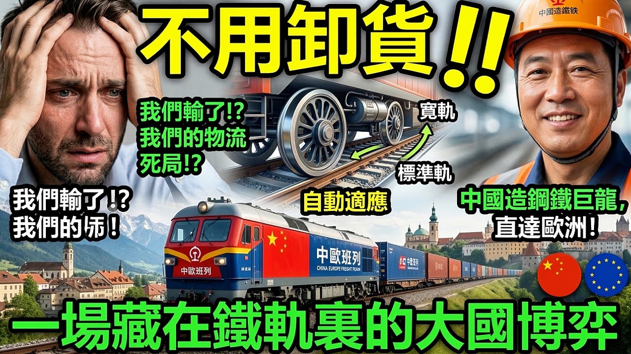 鐵軌差85毫米卡中國脖子數十年？中國十秒變軌列車橫空出世，改寫全球物流規則！