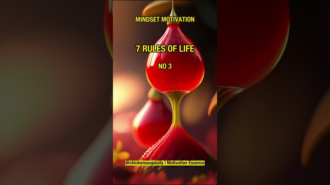 7 Rules of Life. No 1. Let it go: Never ruin a good day by thinking about a bad yesterday.