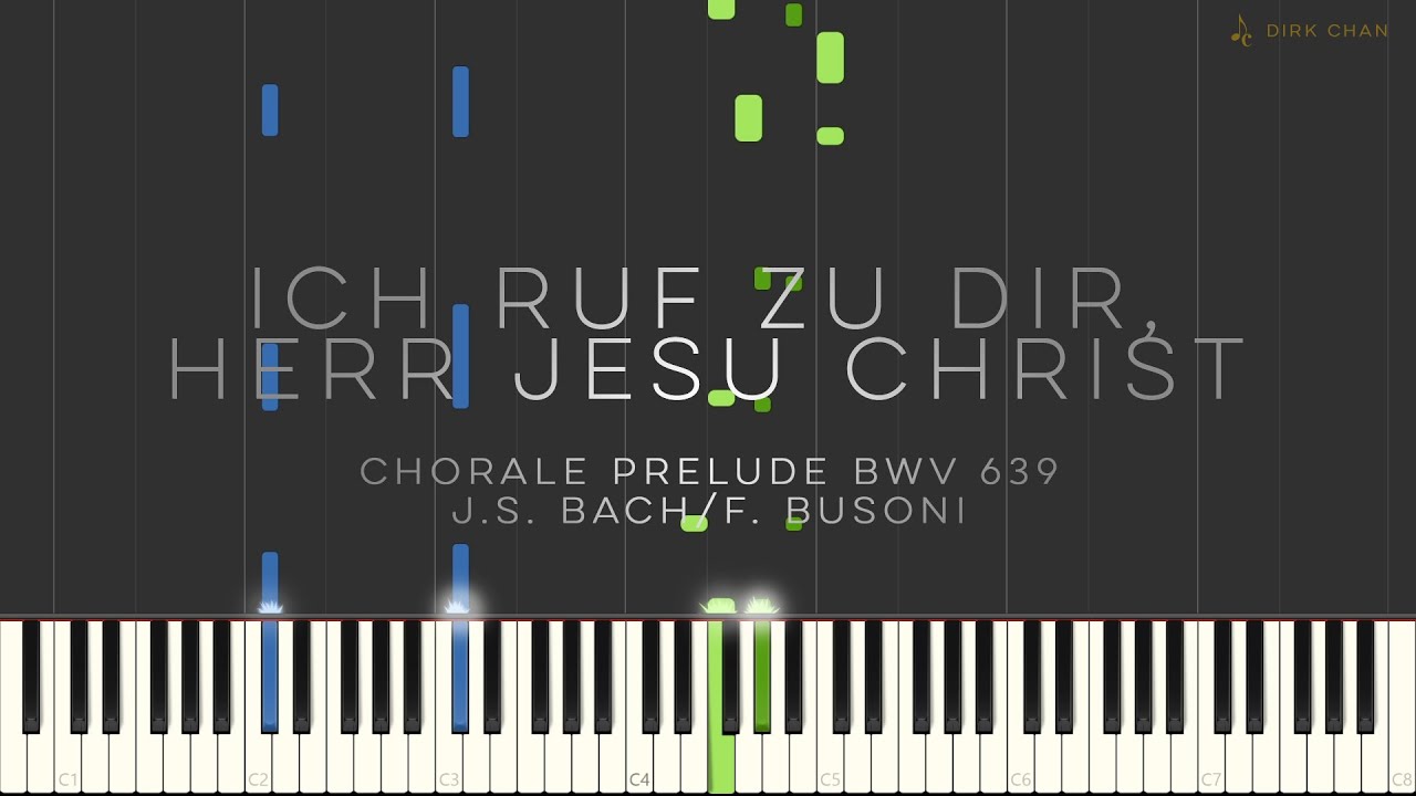 Ich Ruf Zu Dir, Herr Jesu Christ Synthesia Tutorial Bach Busoni BWV 639 Piano (Chorale Prelude)