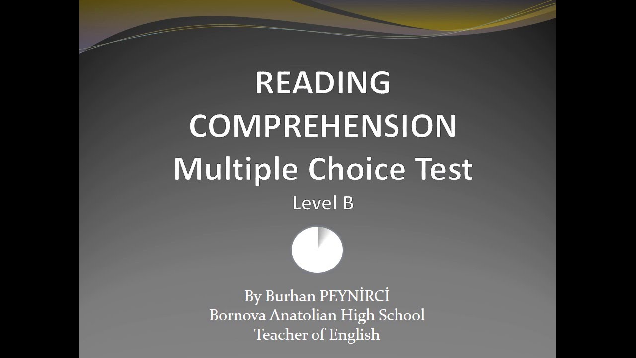 Reading Comprehension, Multiple Choice Test - Easy English Lesson