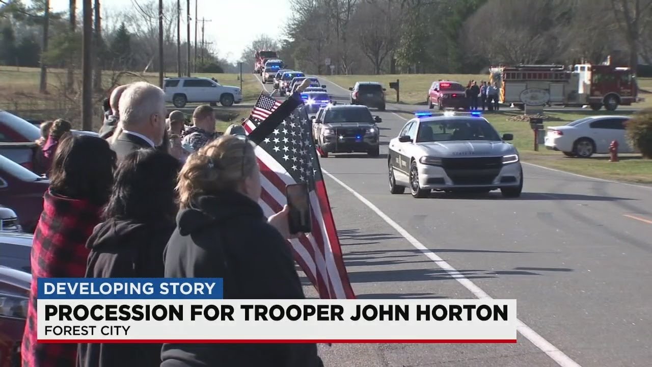 Procession held for NC Highway Patrol trooper who passed away last night
