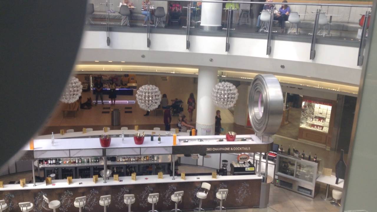 Glass fujitec lift at Intu Lakeside shopping centre Thurrock