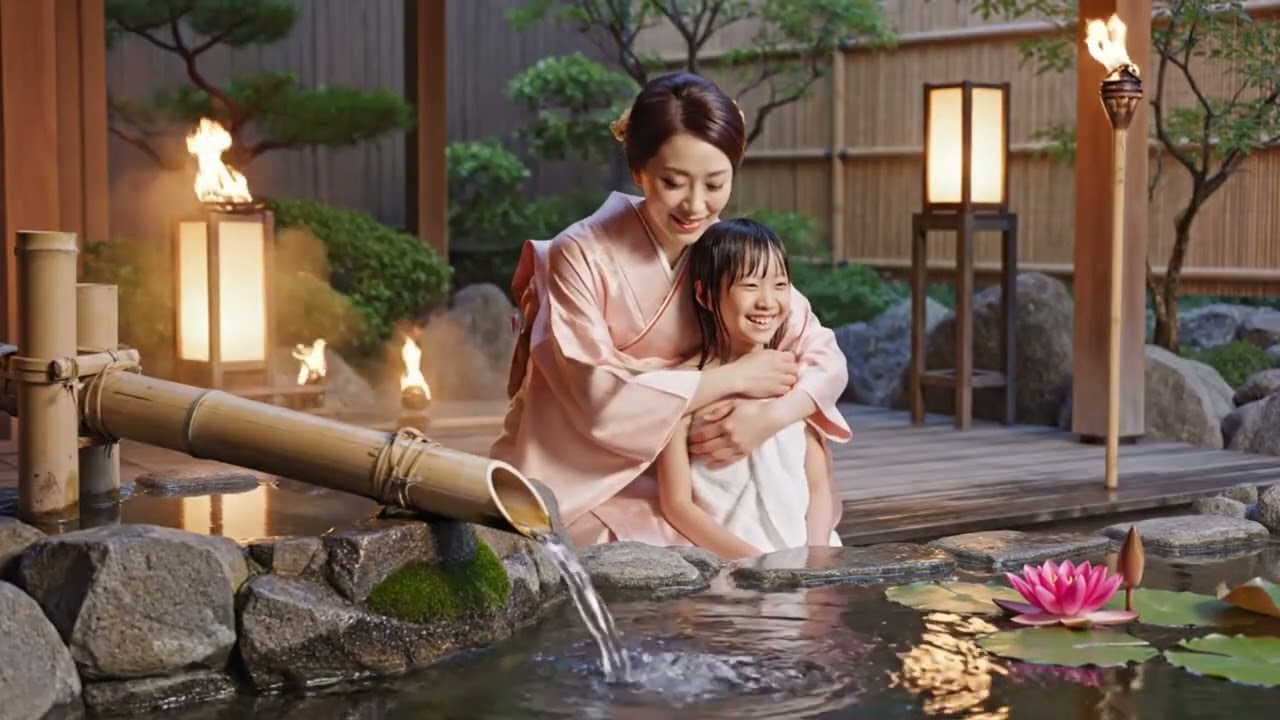 Relaxing Piano Music & Bamboo Water Fountain Healing sleep