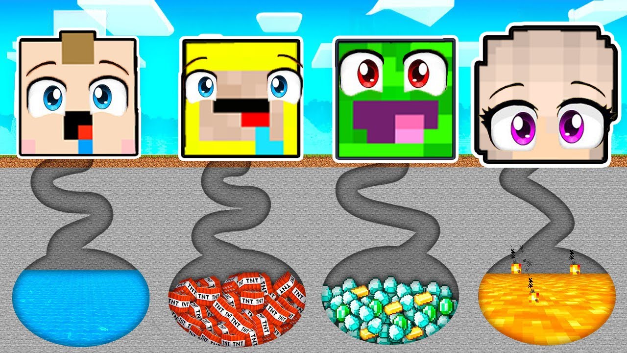 NIE WYBIERZ ZŁEJ GŁOWY w Minecraft! PALION vs LOLO vs YETI vs MILKY!
