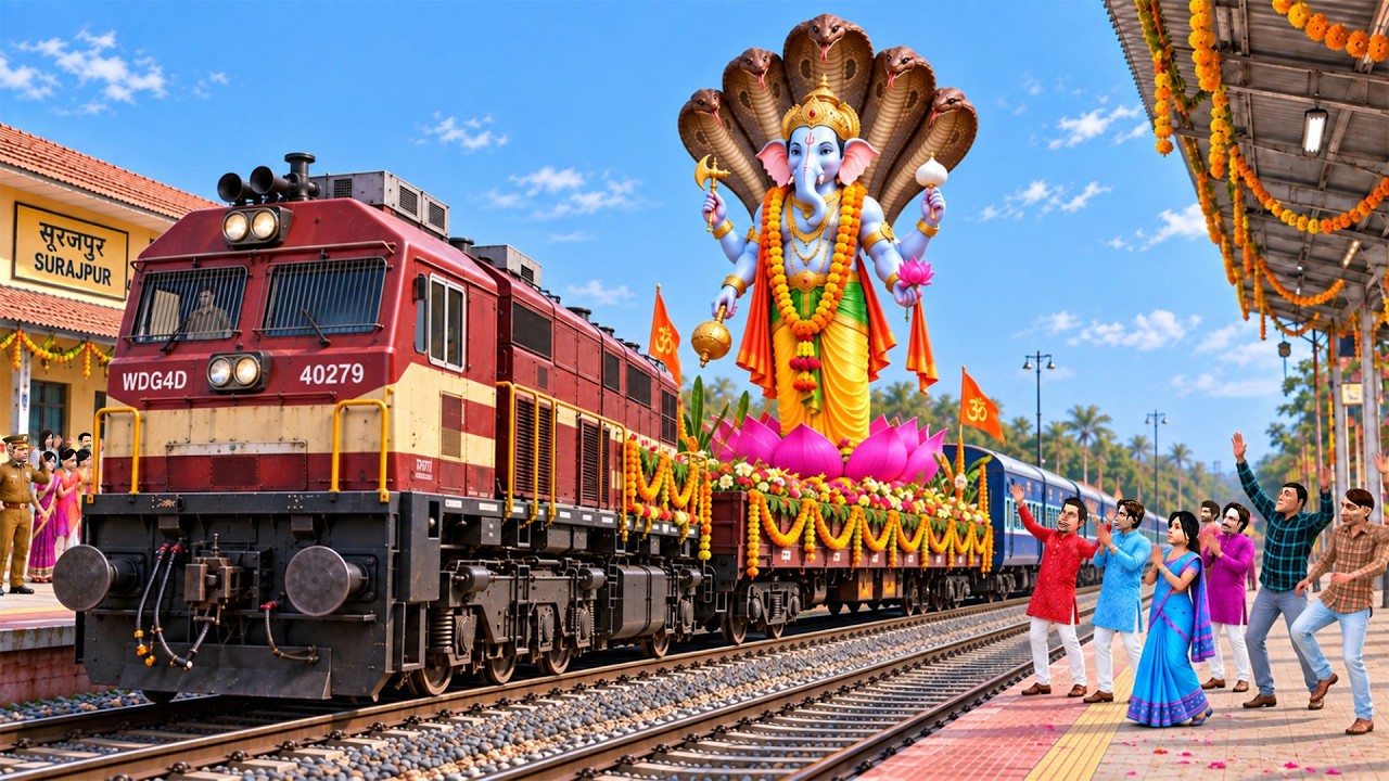 Train Mein Ganpati Bappa Ka Aagman | Ganesh Chaturthi | Hindi Kahaniya Moral Stories