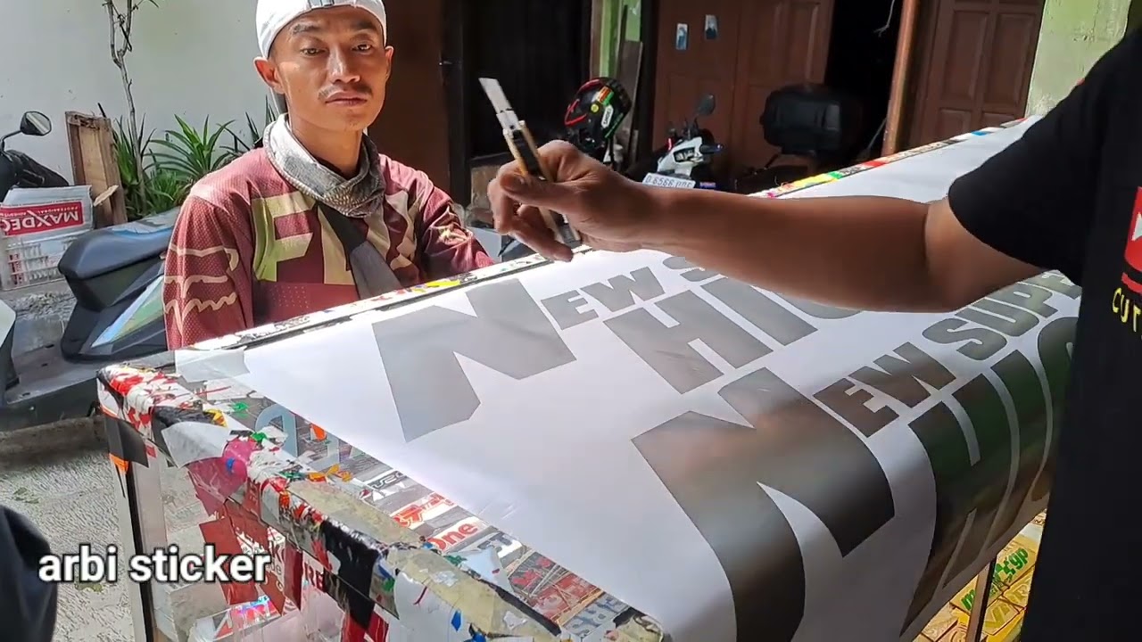 bikin cutting stiker cepat sekali | bahan max decal vinil