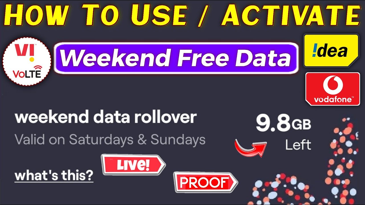 vi weekend data kaise use kare 🔥How To Use Weekend Free Data in Vi Sim #vi