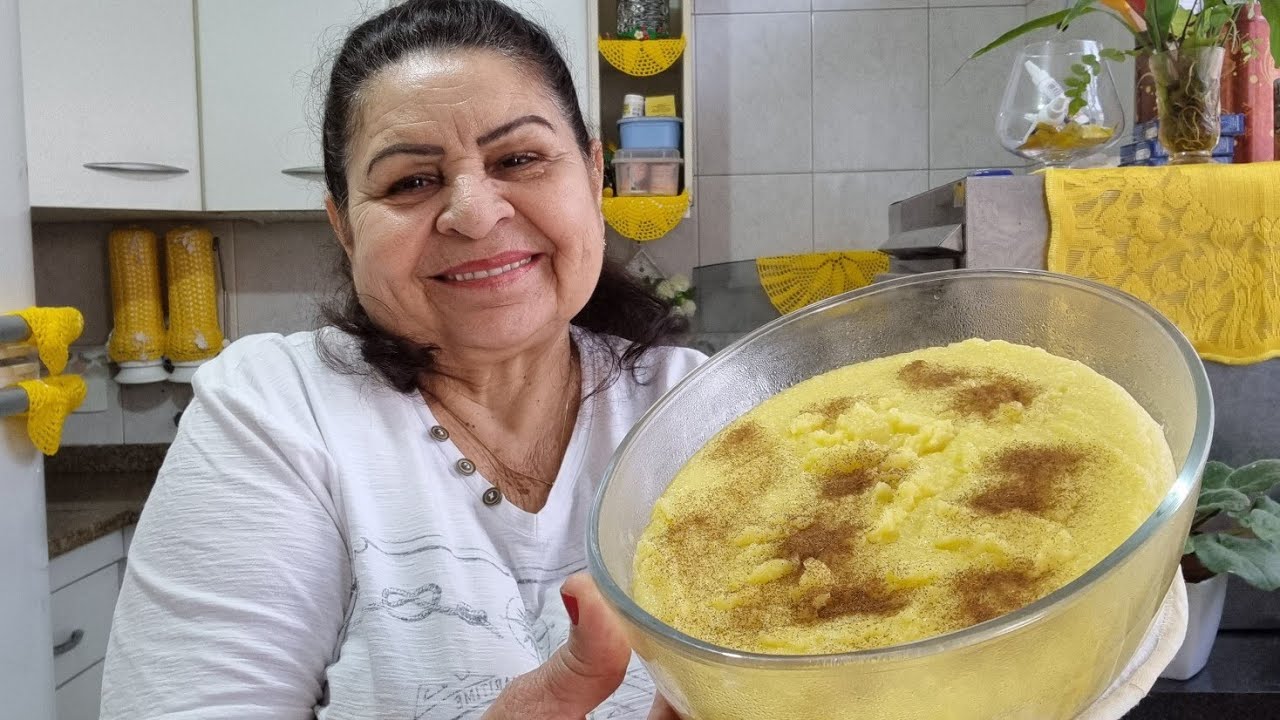 Angu de coco - receita da minha mãe, Maria Faustina, Centenária